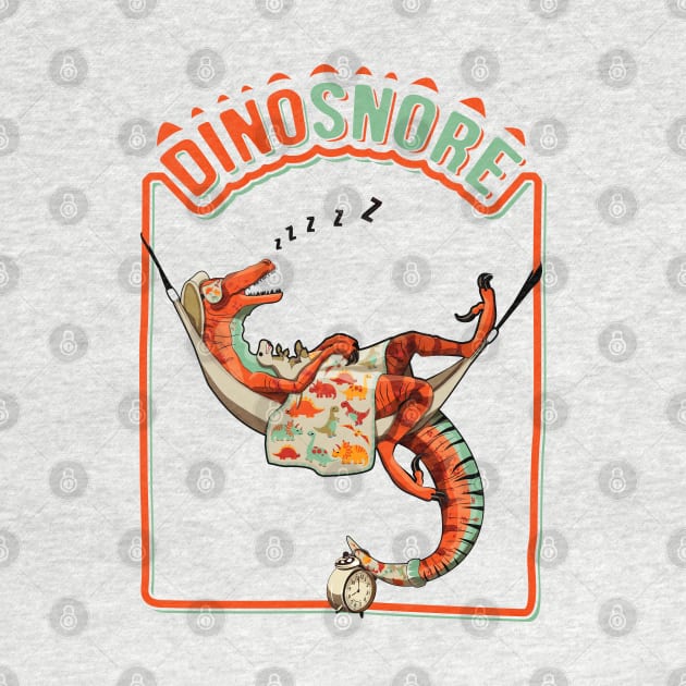 DinoSNORE Velociraptor Sleeping Dinosaur by InTheWashroom